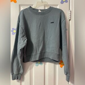 Vans Women's Blue/Gray Cropped Sweatshirt